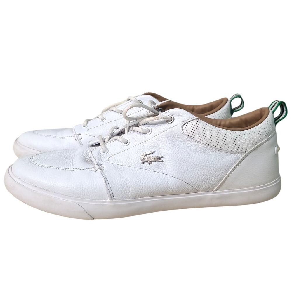 Lacoste Men’s Bayliss Athletic Shoe White Monochrome Size 11.5
